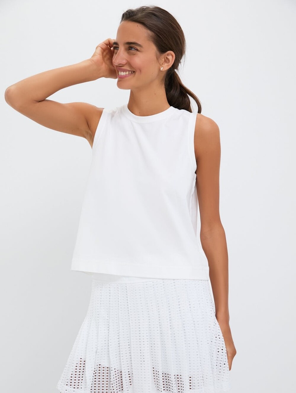 Tnuck Sport White Performance Sasha Tank